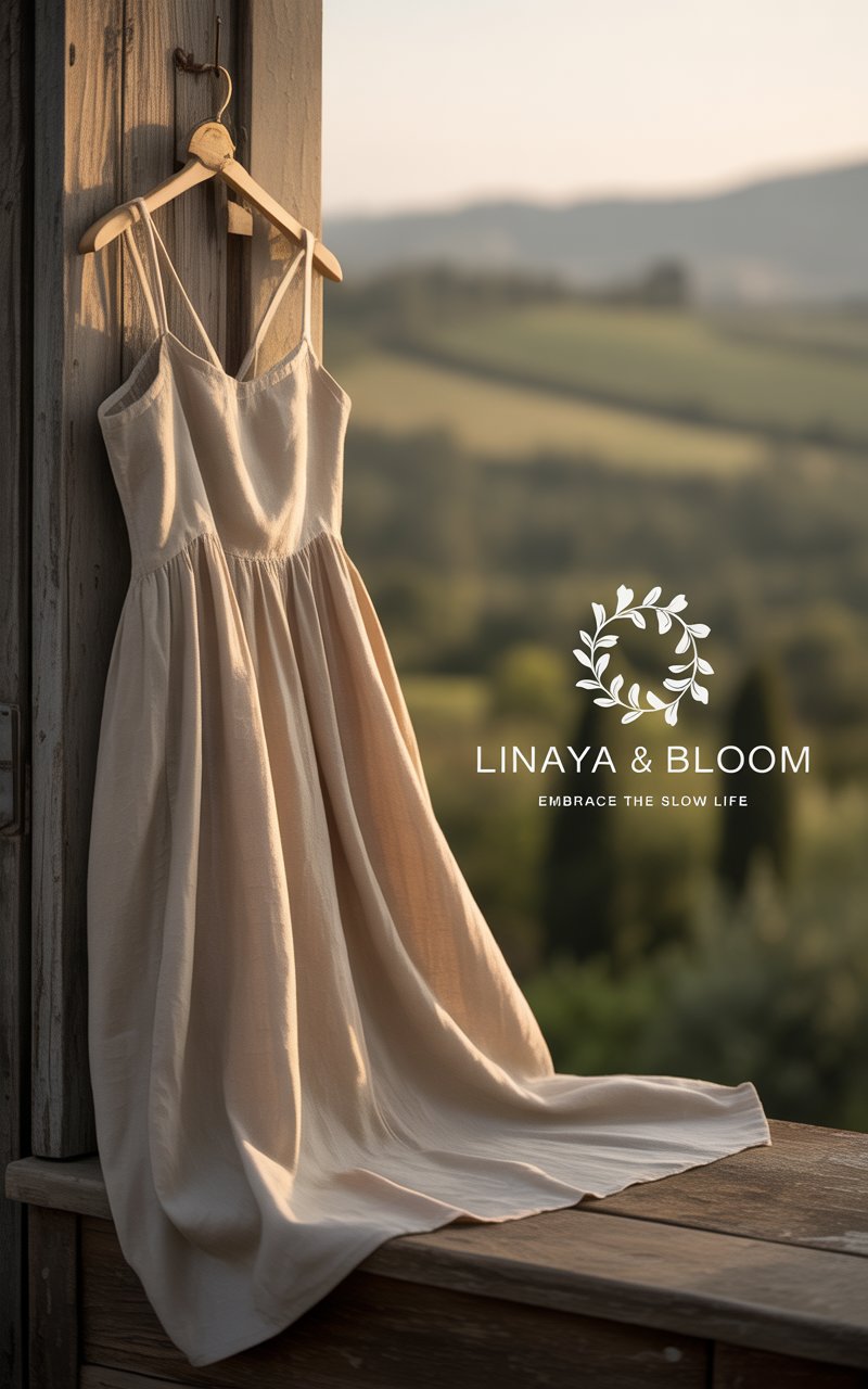 Linen blend dress